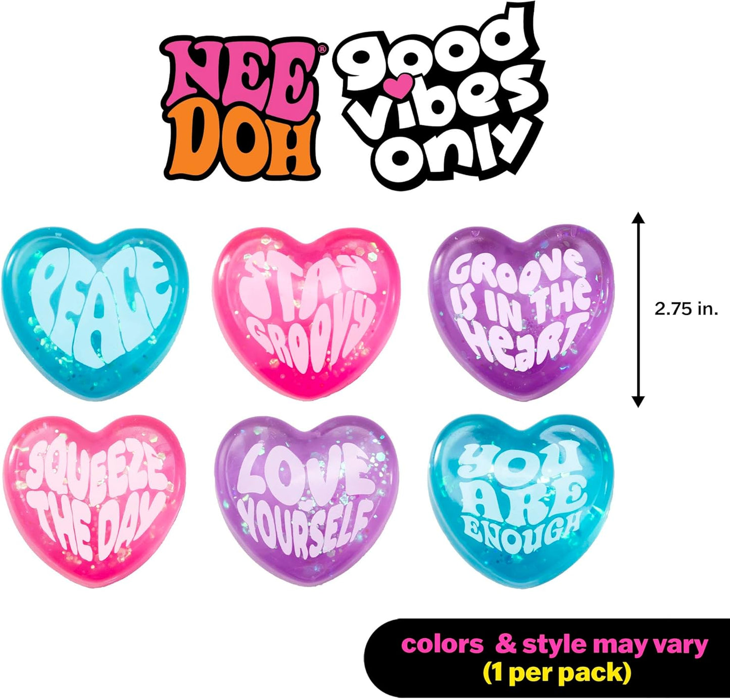 NeeDoh Good Vibes Only Squishy Stress Ball β Surprise Style Sensory Fidget Toy