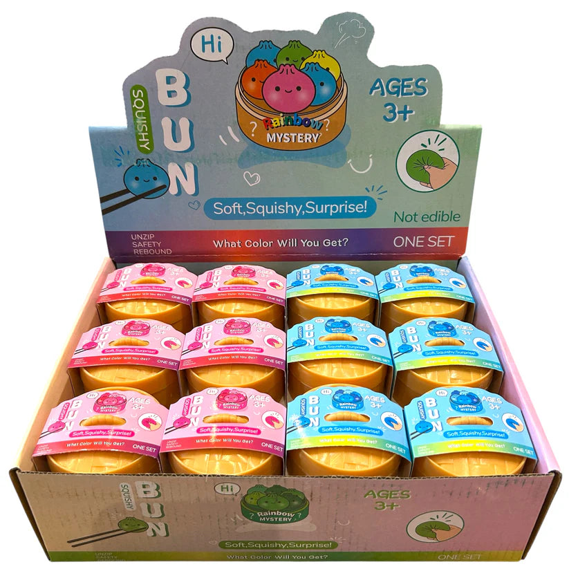 Mini Squishy Dumpling – Rainbow Surprise Colour Fidget Toy