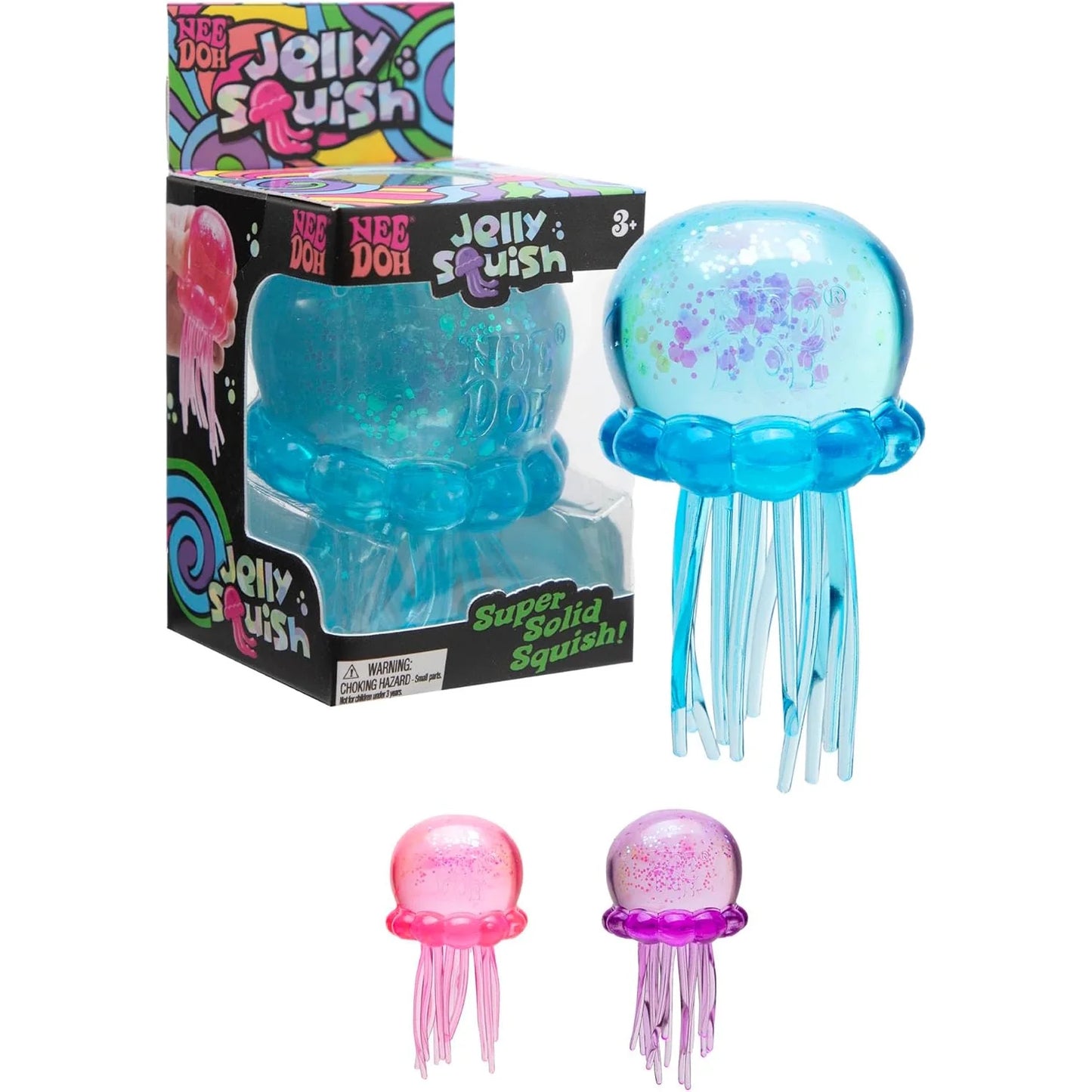 NeeDoh Jelly Squish – Super Solid Jellyfish Sensory Fidget Toy